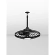 Plafoniera cu ventilator NovaLuce BRIZZY metal, plastic, negru, LED, 17W, 3000-6000K, 1110 Lm, IP44 - NL-9952396