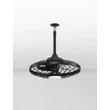 Plafoniera cu ventilator NovaLuce BRIZZY metal, plastic, negru, LED, 17W, 3000-6000K, 1110 Lm, IP44 - NL-9952396