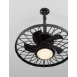 Plafoniera cu ventilator NovaLuce BRIZZY metal, plastic, negru, LED, 17W, 3000-6000K, 1110 Lm, IP44 - NL-9952396