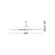 Plafoniera cu ventilator NovaLuce BLOWY metal, plastic, negru, LED, 17W, 3000-6000K, 1110 Lm, IP54 - NL-9952397