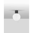 Plafoniera exterioara NovaLuce SPIX metal, sticla, negru, alb, E27, IP54 - NL-9971453