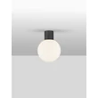 Plafoniera exterioara NovaLuce SPIX metal, sticla, negru, alb, E27, IP54 - NL-9971453