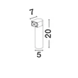 Aplica de perete exterioara NovaLuce LUSY metal, sticla, alb, LED, 5W, 310lm, 3000K, IP65 - NL-9971458