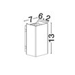 Aplica de perete exterioara NovaLuce ELIO metal, sticla, alb, LED, 6W, 429lm, 3000K, IP65 - NL-9971471