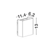 Aplica de perete exterioara NovaLuce ELIO metal, sticla, antracit, LED, 12W, 1327lm, 3000K, IP65 - NL-9971473