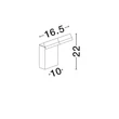 Aplica de perete exterioara NovaLuce FARGE metal, acril, antracit, alb, LED, 12W, 703lm, 3000K, IP65 - NL-9971477