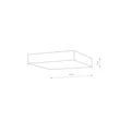 Plafoniera Nowodvorski LID SQUARE plastic, alb, LED, 4000K, 35W, 3400lm - TL-10431