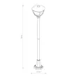 Lampadar exterior Nowodvorski AMELIA metal, sticla, negru, transparent, E27, IP44 - TL-10497