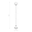 Lampadar exterior Nowodvorski AMELIA metal, sticla, negru, transparent, E27, IP44 - TL-10498