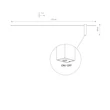 Aplica de perete Nowodvorski MOTIVE metal, negru, LED, 16W, 4000K, 570Lm - 10851