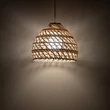 Pendul Nowodvorski BOHO metal, ratan, alb, natur, E27 - 11150