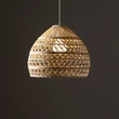 Pendul Nowodvorski BOHO metal, ratan, alb, natur, E27 - 11151