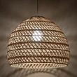 Pendul Nowodvorski BOHO metal, ratan, alb, natur, E27 - 11152