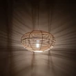 Pendul Nowodvorski RATTAN metal, ratan, alb, natur, E27 - 11153