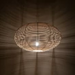 Pendul Nowodvorski RATTAN metal, ratan, alb, natur, E27 - 11154