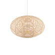 Pendul Nowodvorski RATTAN metal, ratan, alb, natur, E27 - 11154