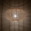 Pendul Nowodvorski RATTAN metal, ratan, alb, natur, E27 - 11155