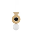 Pendul Nowodvorski DROPS WOOD metal, lemn, sticla, negru, maro, alb, G9 - 11174