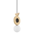 Pendul Nowodvorski DROPS WOOD metal, lemn, sticla, negru, maro, alb, G9 - 11174