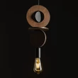 Pendul Nowodvorski DROPS WOOD metal, lemn, negru, maro, E27 - 11175