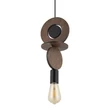 Pendul Nowodvorski DROPS WOOD metal, lemn, negru, maro, E27 - 11175