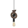 Pendul Nowodvorski DROPS WOOD metal, lemn, negru, maro, E27 - 11176