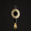 Pendul Nowodvorski DROPS WOOD metal, lemn, negru, aur,  E27 - 11180