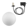 Spot sina monofazata Nowodvorski SNOWBALL metal, sticla, plastic, negru, alb, G9 - 11297