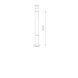 Stalp exterior Nowodvorski MIA metal, plastic, negru, alb, LED, 30W, 3000K, 2500Lm, IP54 - 11374