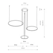 Pendul Nowodvorski CIRCOLO metal, plastic, verde, LED, 45W, 3000K, 1600Lm - 11398