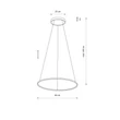 Pendul Nowodvorski CIRCOLO metal, plastic, verde, LED, 21W, 3000K, 660Lm - 11403