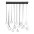 Pendul Nowodvorski SNOWBALL metal, sticla, negru, alb, G9 - 11408