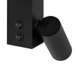 Aplica de perete Nowodvorski EASY metal, plastic, negru, LED+GU10, 11W, 3000K, 380Lm - 11425