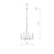 Pendul Nowodvorski ORTO metal, negru, E14 - 11460