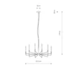Pendul Nowodvorski ORTO metal, gri, E14 - 11465