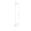Pendul Nowodvorski POINT DUO metal, plastic, negru, GU10 - 11512