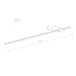 Aplica de perete Nowodvorski SABER metal, plastic, alb, LED, 16W, 3000K, 740Lm - 11588