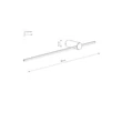 Aplica de perete Nowodvorski SABER metal, plastic, alb, LED, 11W, 4000K, 490Lm - 11592