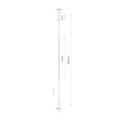 Pendul Nowodvorski VERTIC metal, plastic, alb, LED, 19W, 4000K, 800Lm - 11607