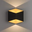 Aplica de perete exterioara Nowodvorski TRIANGLES metal, sticla, negru, aur, LED, 10W, 3000K, 750Lm, IP54 - 8141