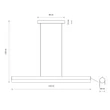 Pendul Nowodvorski Q LED metal, plastic, alb, LED, 31W, 4000K, 3035Lm - 8251