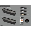 Sursa de lumina pentru sina magnetica Rabalux LITRACK metal, plastic, negru, alb, LED, 7W, 370Lm - 70123