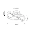 Plafoniera Rabalux JARNELLE metal, plastic, crom, alb, LED, 30W, 2150lm, 3000K - 71052