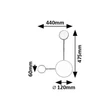 Aplica de perete Rabalux AMADEO metal, plastic, sampanie, aur, LED,7W, 3000K, 760Lm - 71274