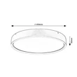 Plafoniera Rabalux DEWSON metal, plastic, aluminiu, alb, LED, 37W, 2480lm, 3000K - 71289