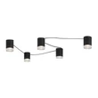 Plafoniera Rabalux LOOPLAB metal, acril, negru, transparent, G9 - 71295