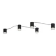 Plafoniera Rabalux LOOPLAB metal, acril, negru, transparent, G9 - 71295