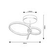 Plafoniera Rabalux EMILION metal, plastic, negru, alb, LED, 24W, 1450lm, 4000K - 71296
