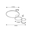 Plafoniera Rabalux FORMAND metal, plastic, negru, alb, LED, 38W, 1100lm, 3000K - 71297