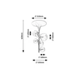 Plafoniera Rabalux ASLOV metal, sticla, auriu, transparent, G9 - 71298